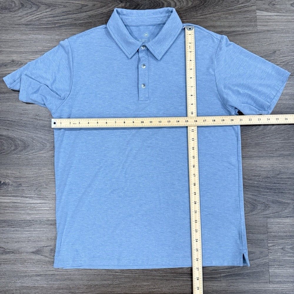 Free Fly Pullover Mens Medium Bamboo Viscose Polo Blue Fishing USA Golf - Picture 5 of 8